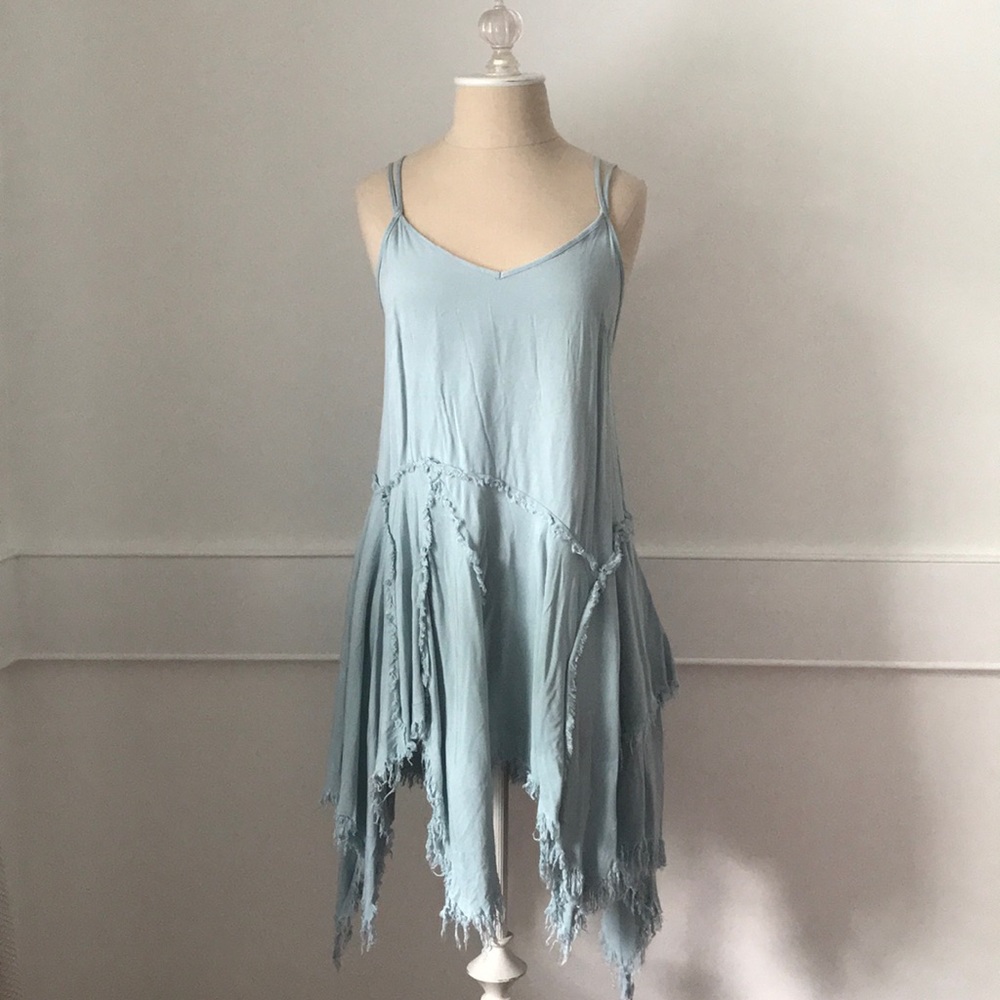 Free People Light Blue Strappy Dress